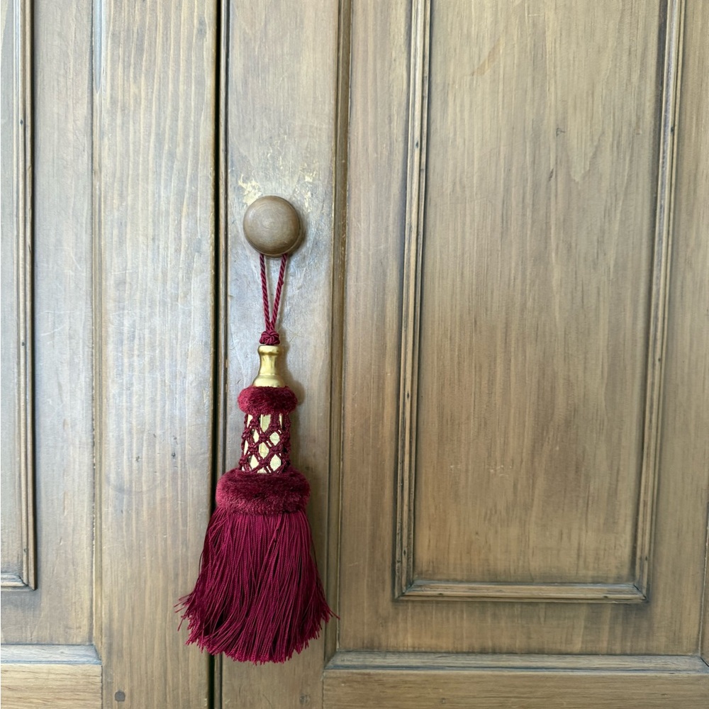 Laura Ashley Burgundy and Gold Tassel